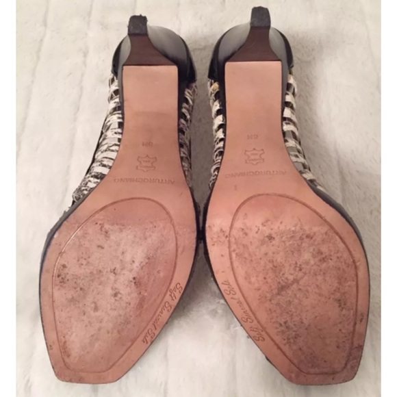 Arturo Chiang Leather Sole High Heel Pumps Size 8M - Picture 6 of 8